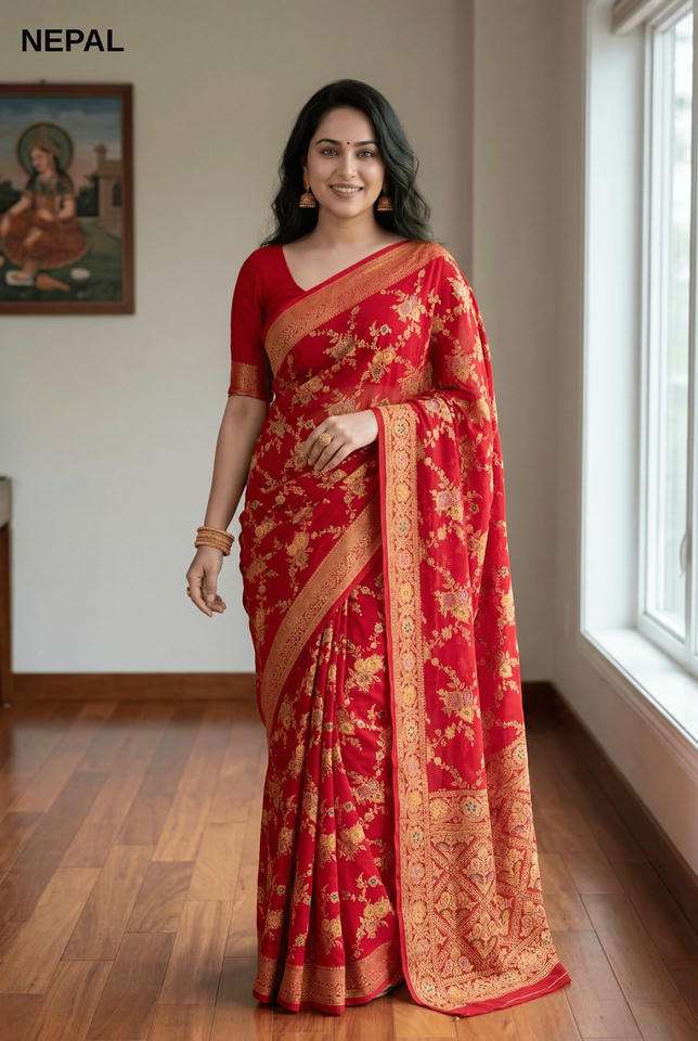 NEPAL BY ASLIWHOLESALE GEORGETTE PRINTED SAREES-00103