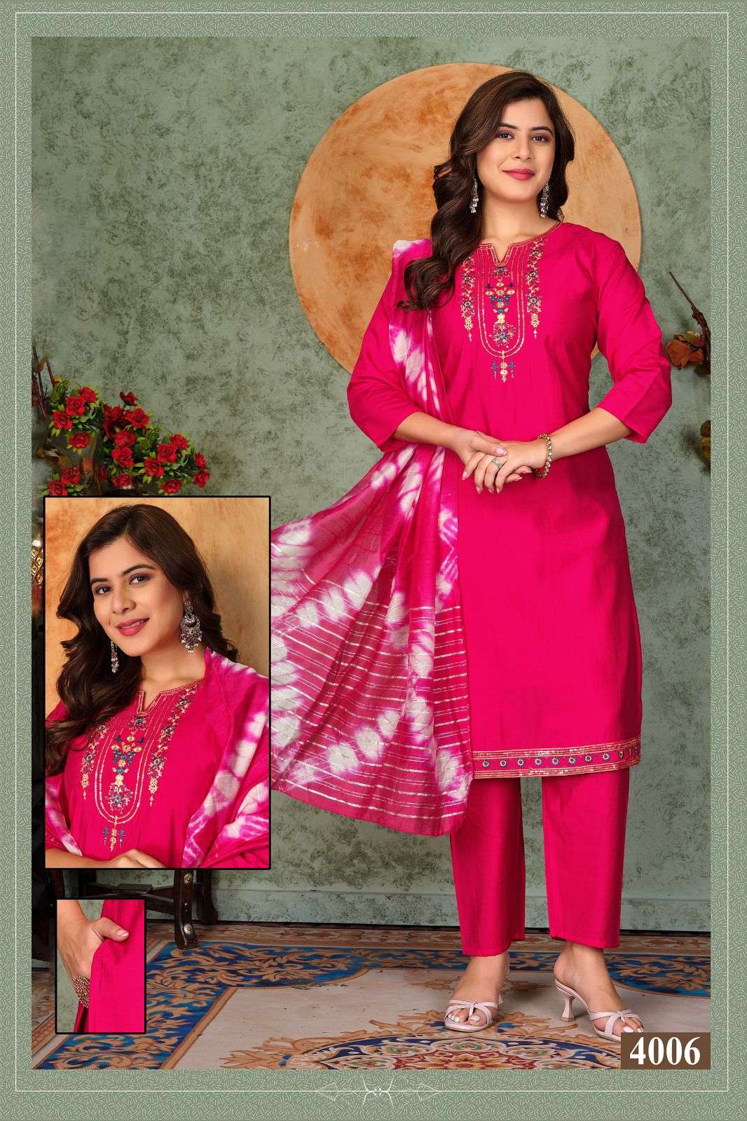 NOOR VOL-03 BY ASLIWHOLESALE ROMAN SILK PREMIUM PRINTED STITCHED DRESSES-00320