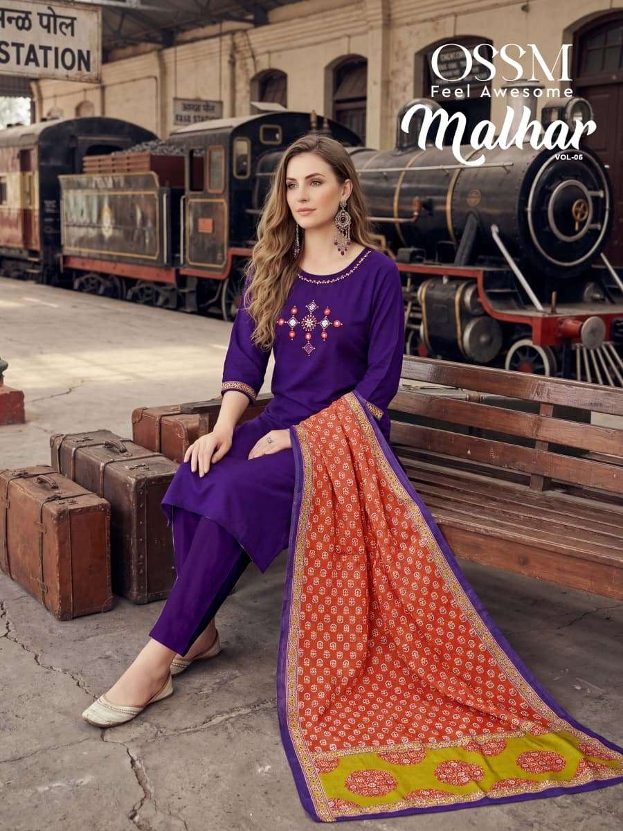 OSSM MALHAR VOL-05 501 TO 504 SERIES PURE COTTON PRINTED DRESSES-00014