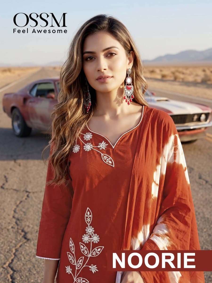 OSSM NOORIE 101 TO 106 SERIES PURE COTTON EMBROIDERY DRESSES-00014