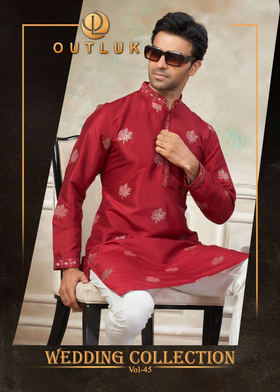 OUTLUK WEDDING VOL-45 45002 TO 45006 SERIES SILK EMBROIDERY MENS WEAR-00033