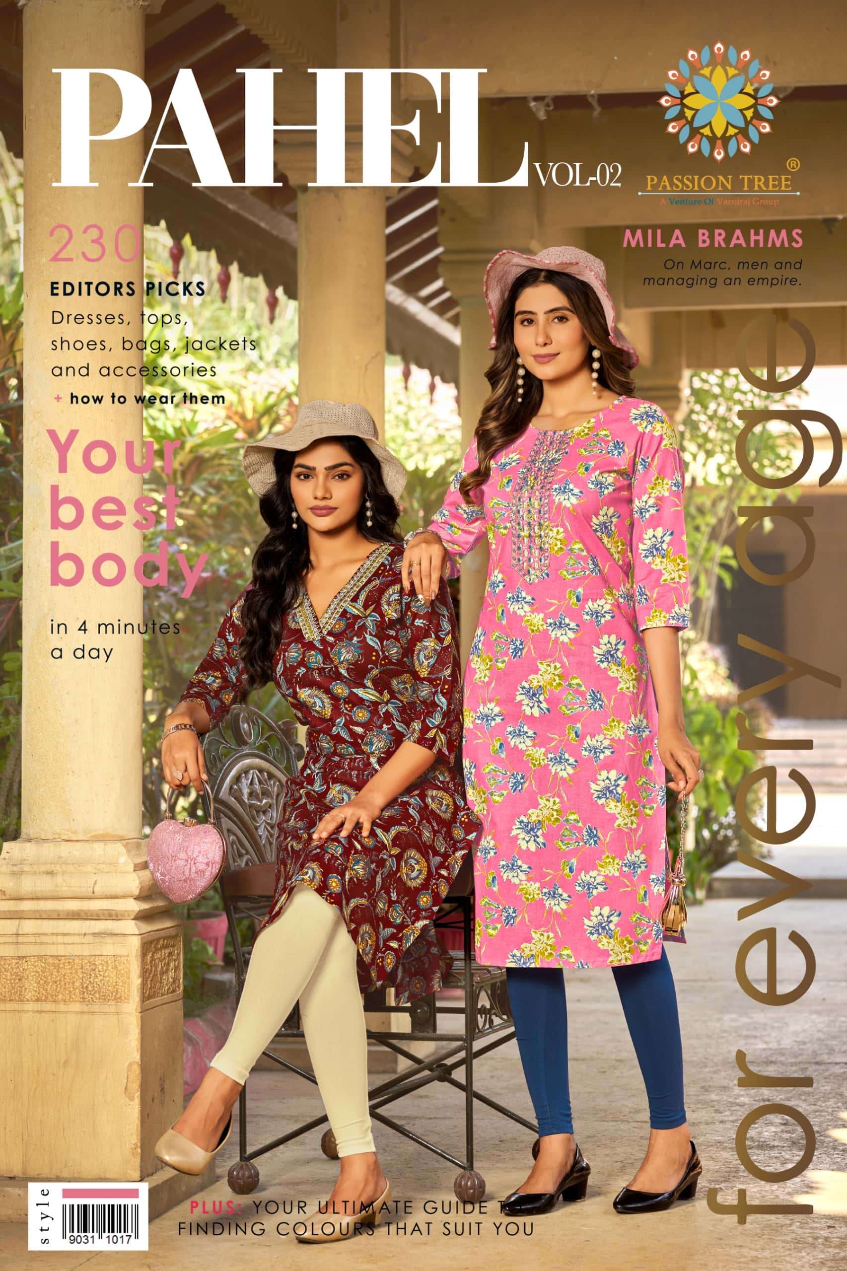 PASSION TREE PAHEL VOL-02 1001 TO 1010 SERIES PURE COTTON PRINTED KURTIS-00140