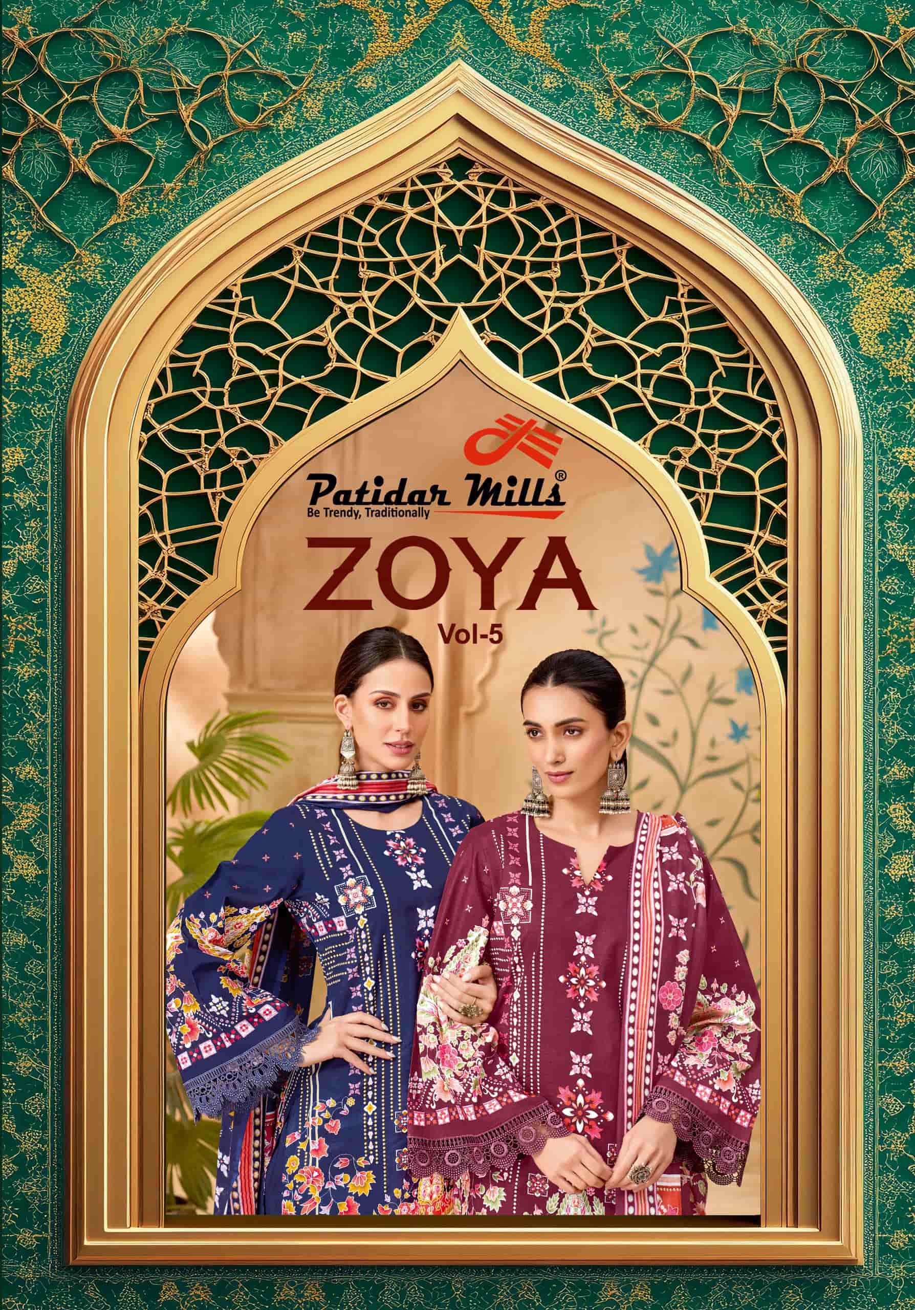 PATIDAR ZOYA VOL-05 5001 TO 5008 SERIES PURE COTTON PAKISTANI DRESSES-00062