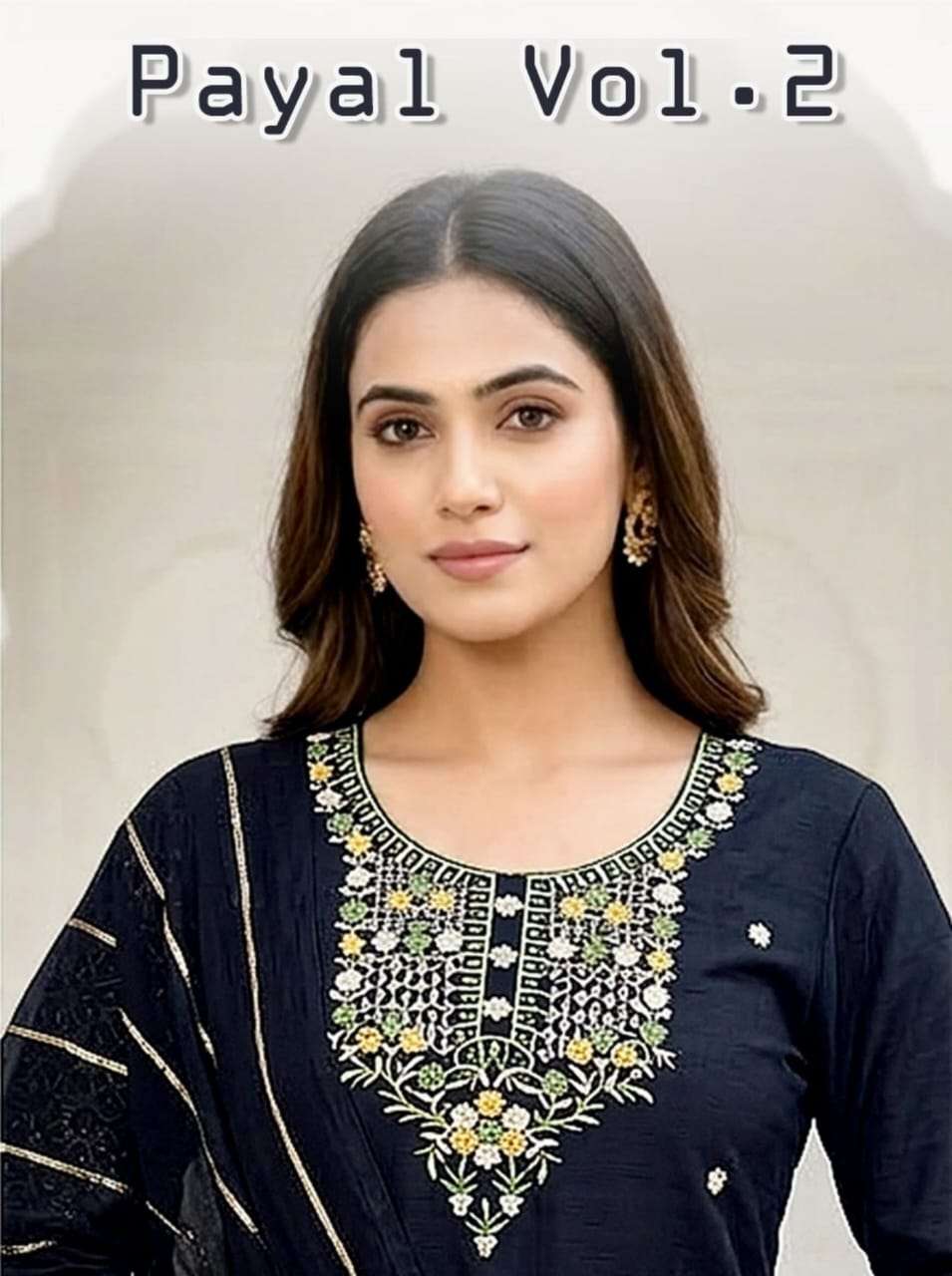 PAYAL VOL-2 BY ASLIWHOLESALE 01 TO 08 SERIES VATICAN SILK EMBROIDERY DRESSES-00320