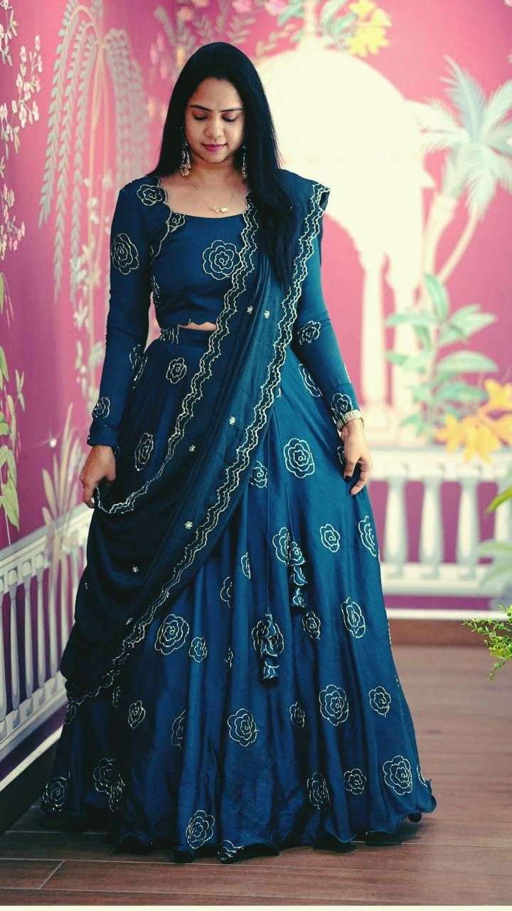 PC-553 COLOUR BY ASLIWHOLESALE DESIGNER PURE CHINON LEHENGA-00045