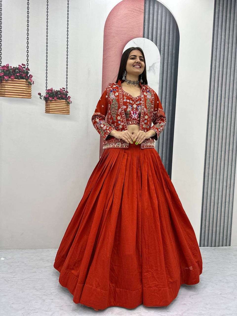 PC-559 NEW COLOURS BY ASLIWHOLESALE DESIGNER PURE VICHITRA SILK LEHENGAS-00045