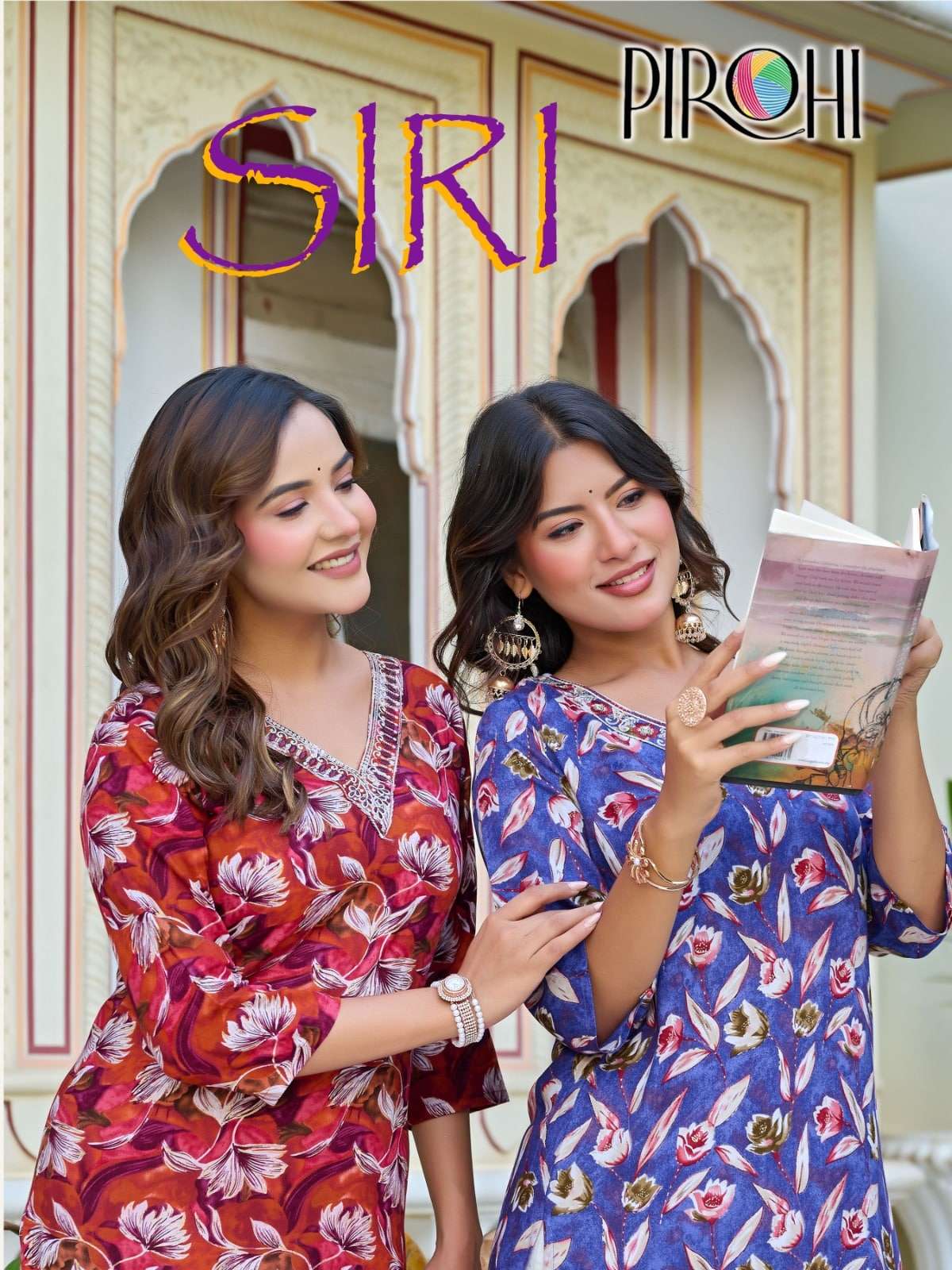 PIROHI SIRI 01 TO 14 SERIES PURE RAYON PRINTED KURTIS-00140