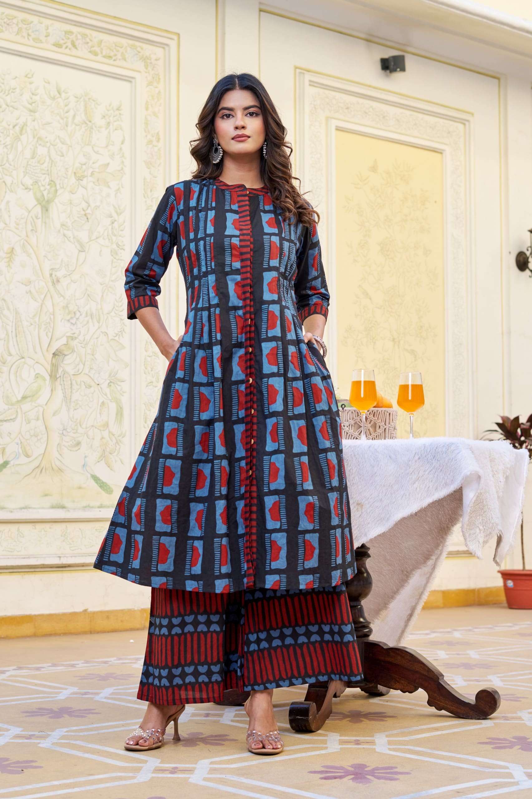 PREMIUM READYMADE BY ASLIWHOLESALE DESIGNER PURE COTTON PRINTED CO-ORD SET-00326