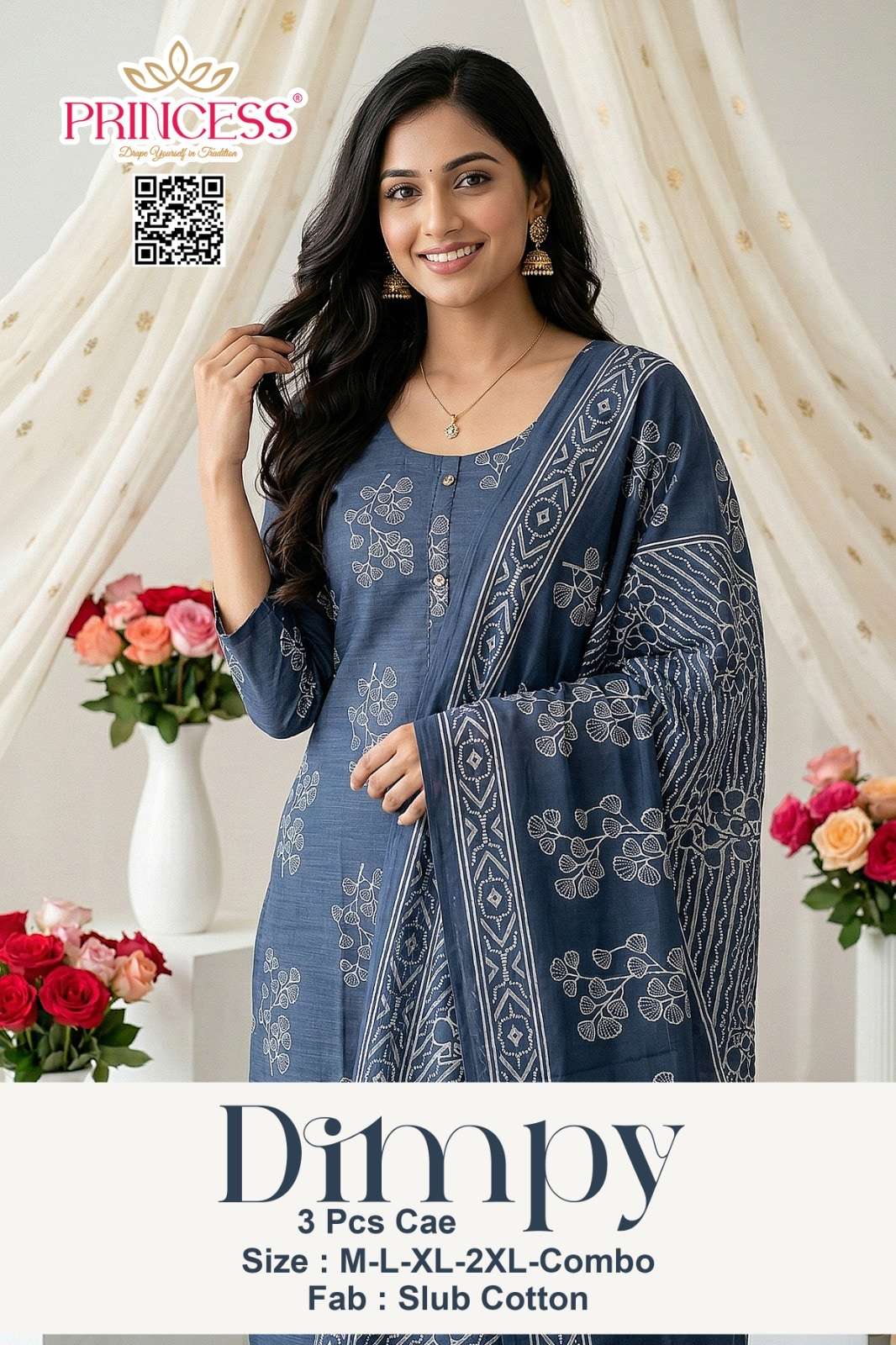 PRINCESS DIMPY 101 TO 112 SERIES COTTON SLUB PRINTED STITCHED SET-00320