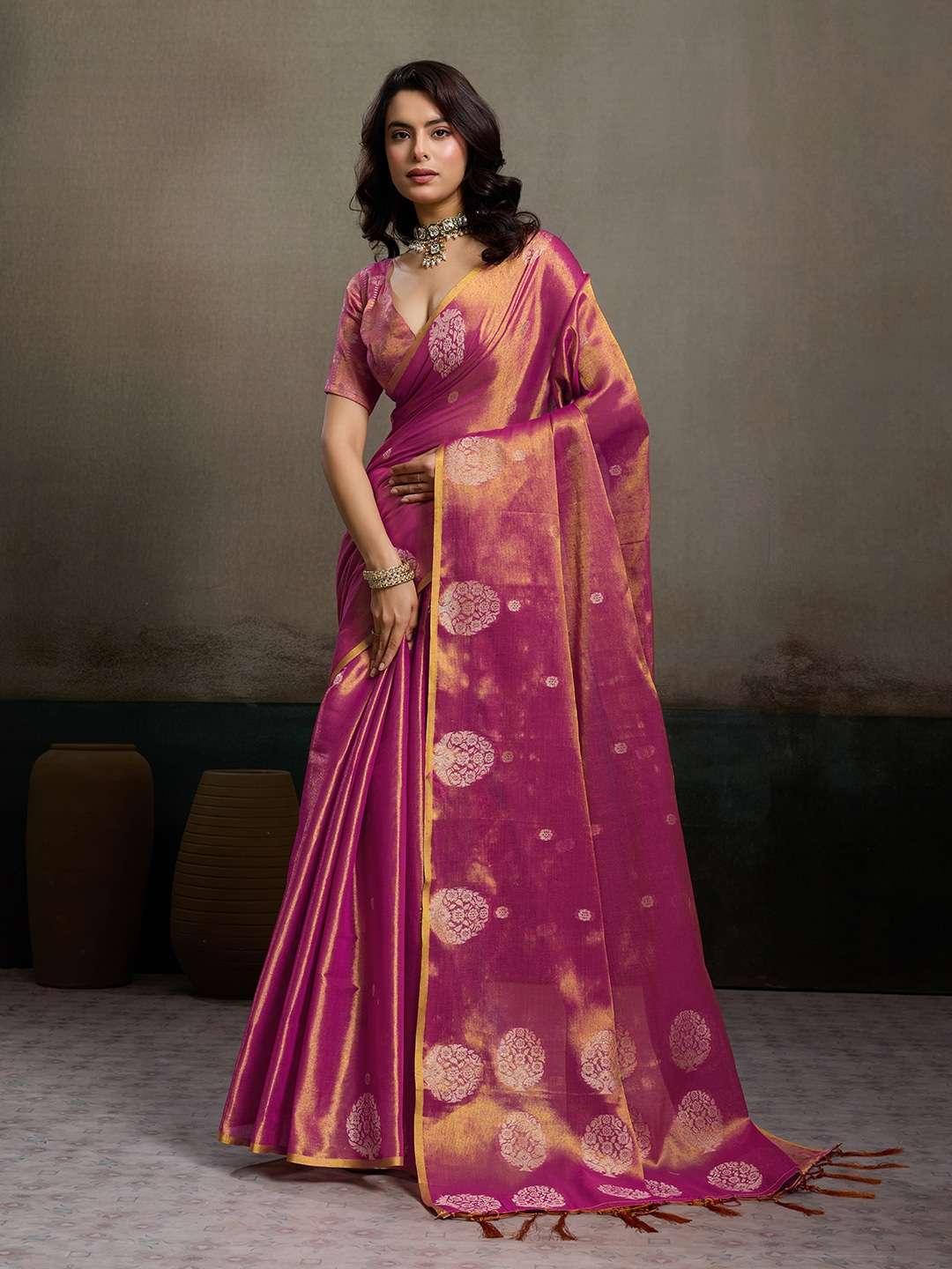 PRIYANSHI BY ASLIWHOLESALE TISSUE SILK PRINTED PREMIUM SAREES-00281