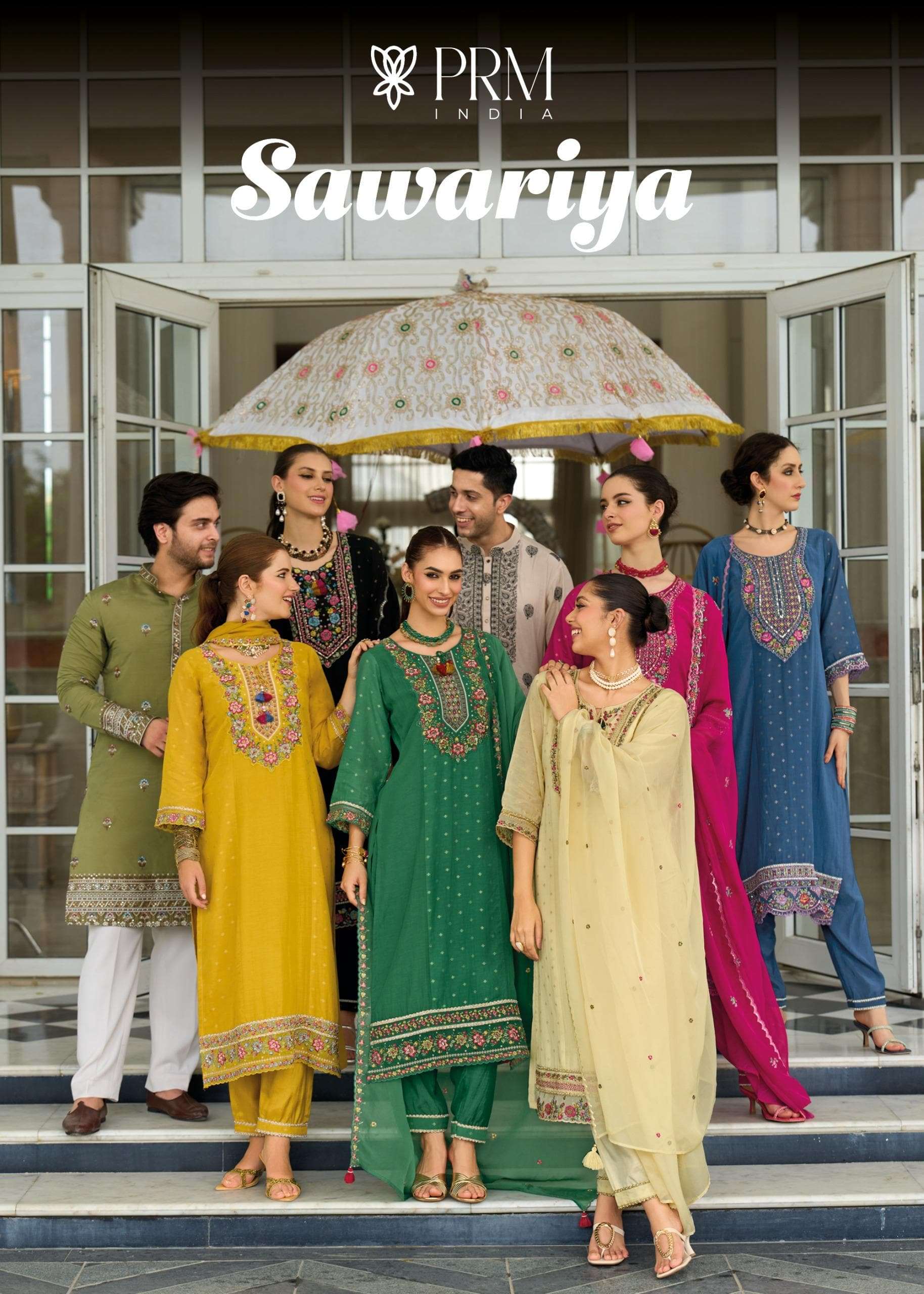 PRM TRENDZ SAWARIYA 5137 TO 5142 SERIES MAL CHANDERI JACQUARD SUIT SET-00325