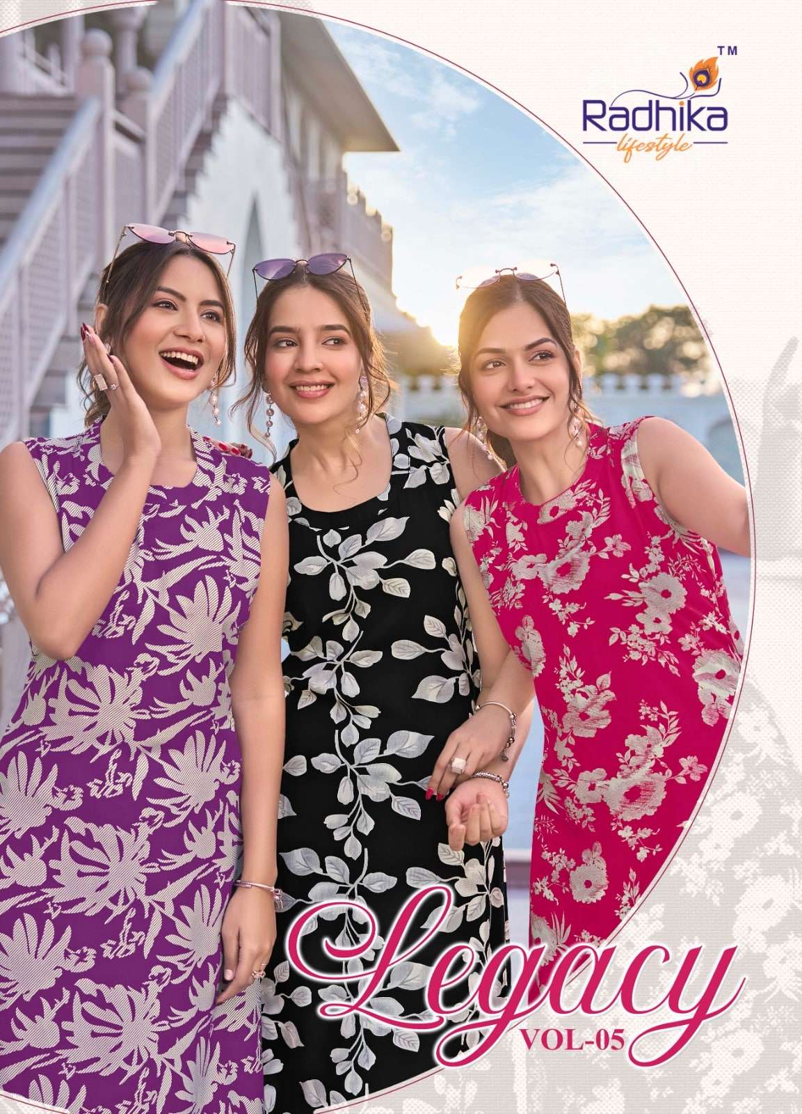 RADHIKA LIFESTYLE LEGACY VOL-05 5001 TO 5008 SERIES PURE RAYON PRINTED CO-ORD SET-00014