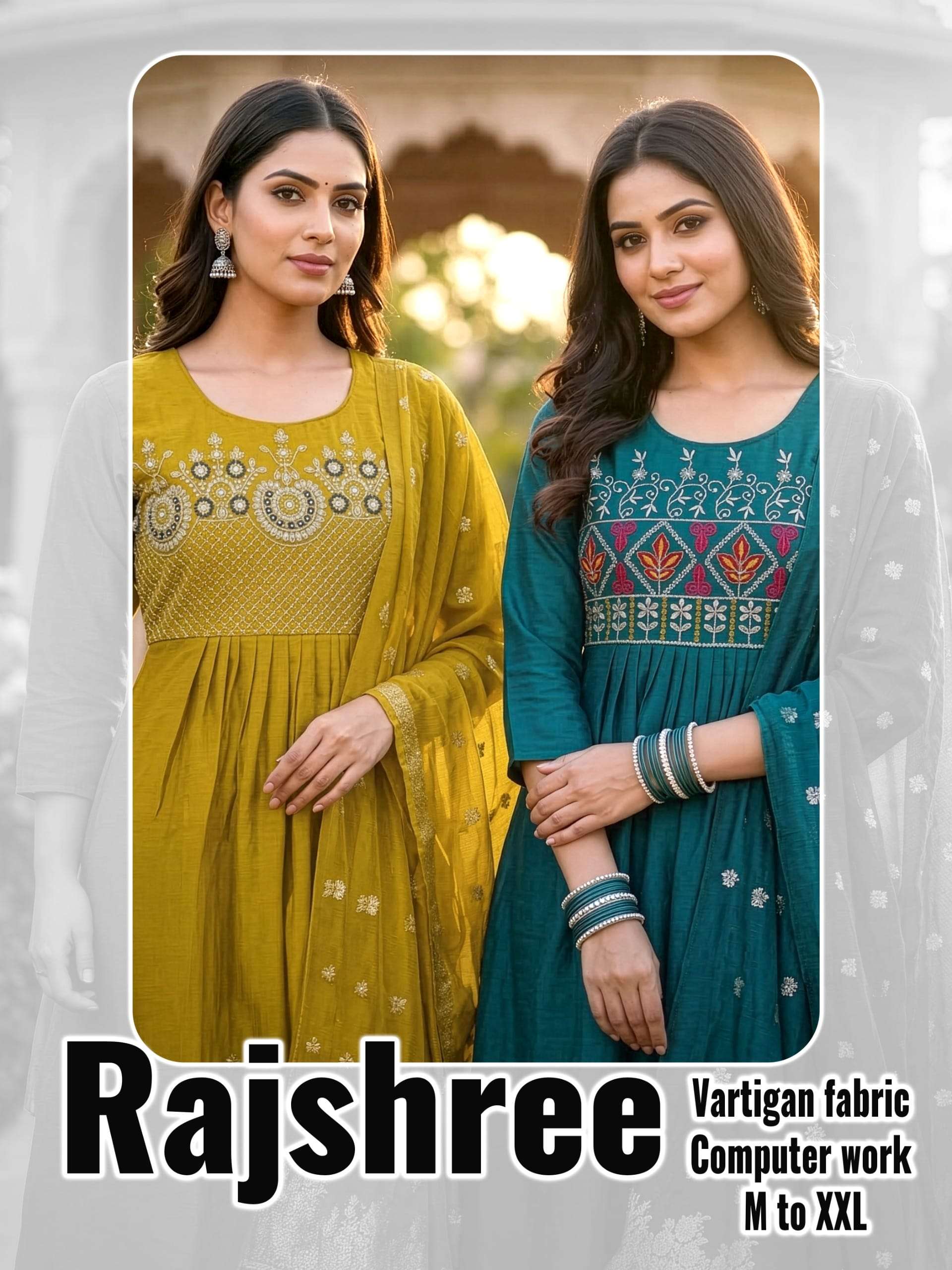 RAJSHREE BY ASLIWHOLESALE VARTICAN EMBROIDERY STITCHED DRESSES-00320