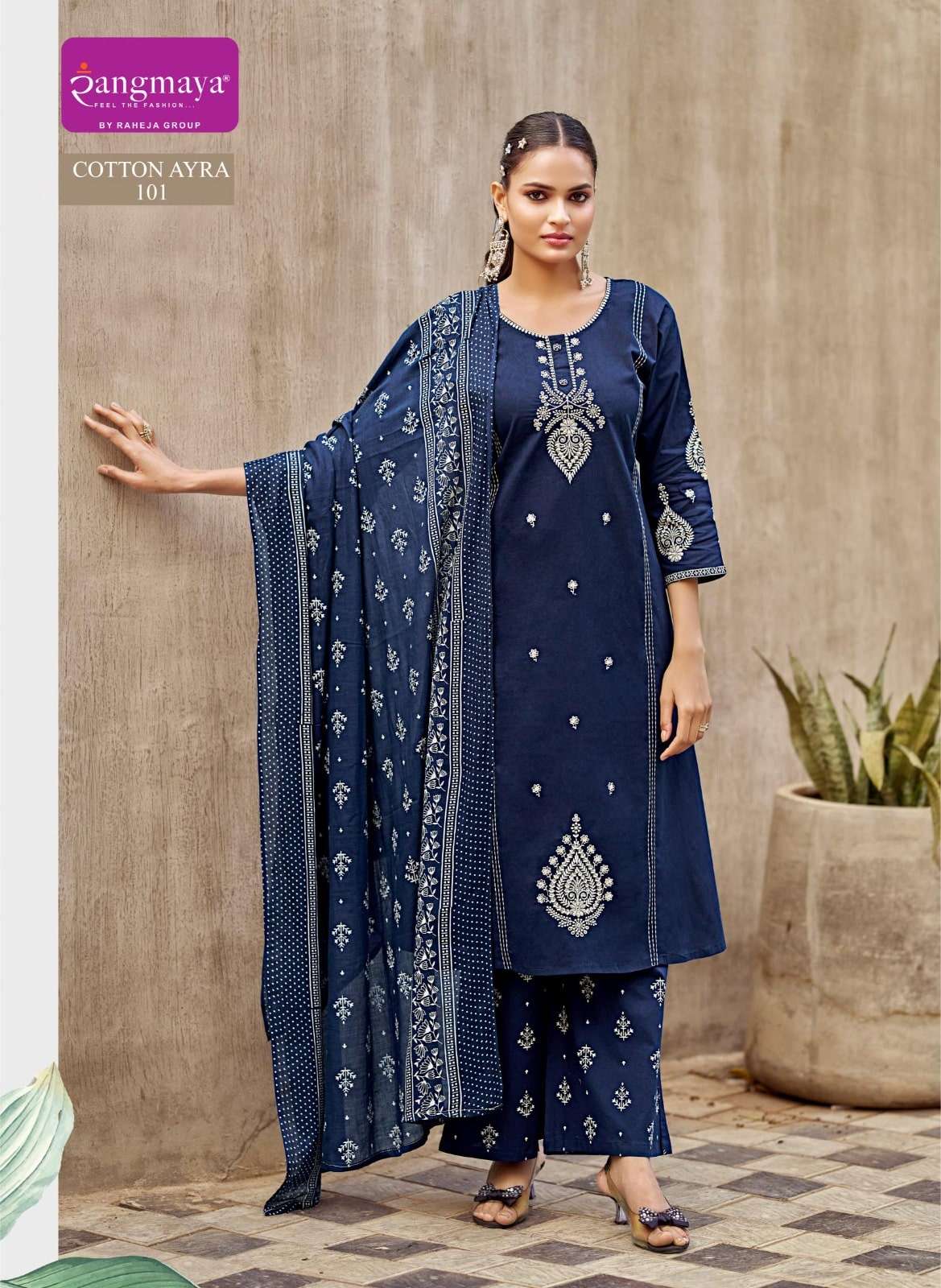 RANGMAYA COTTON ARYAA 101 TO 106 SERIES PURE COTTON DRESSES-00014