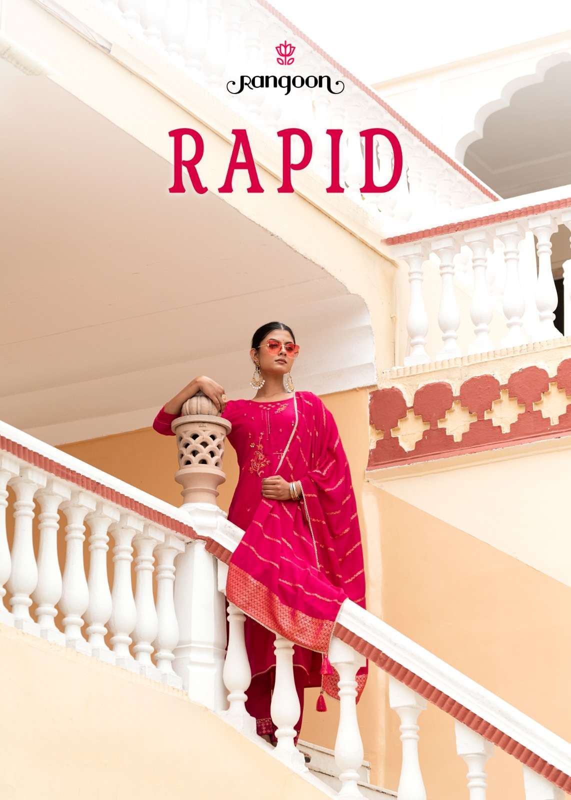 RANGOON RAPID 10261 TO 10266 SERIES VISCOSE EMBROIDERY STITCHED PUNJABI SUIT-00325