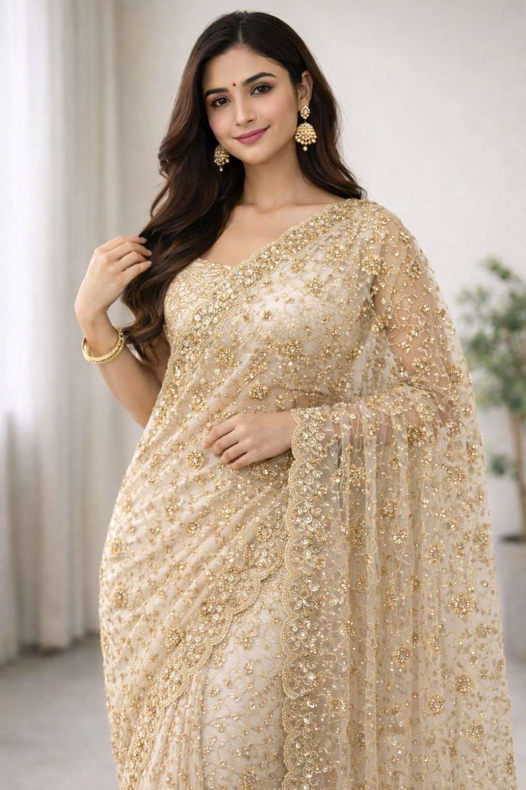 RATNA BY ASLIWHOLESALE NET SEQUNCES WORK SAREES-00103