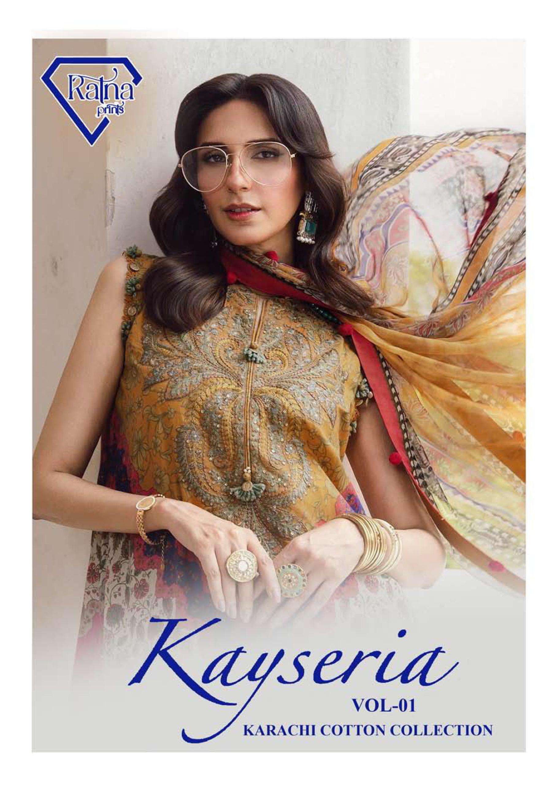RATNA PRINTS KAYSERIA VOL-01 1001 TO 1004 SERIES PURE COTTON PRINTED PAKISTANI DRESSES-00062