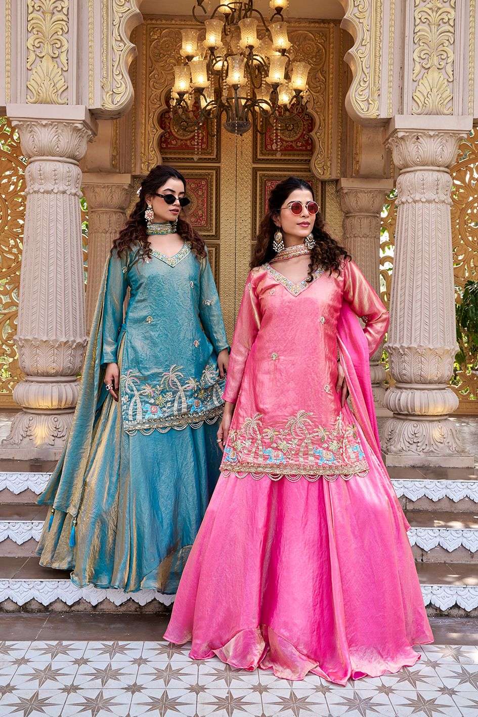 RM-171 BY ASLIWHOLESALE FENDY SILK EMBROIDERY SEQUNCE THREAD WORK LEHENGAS-00236