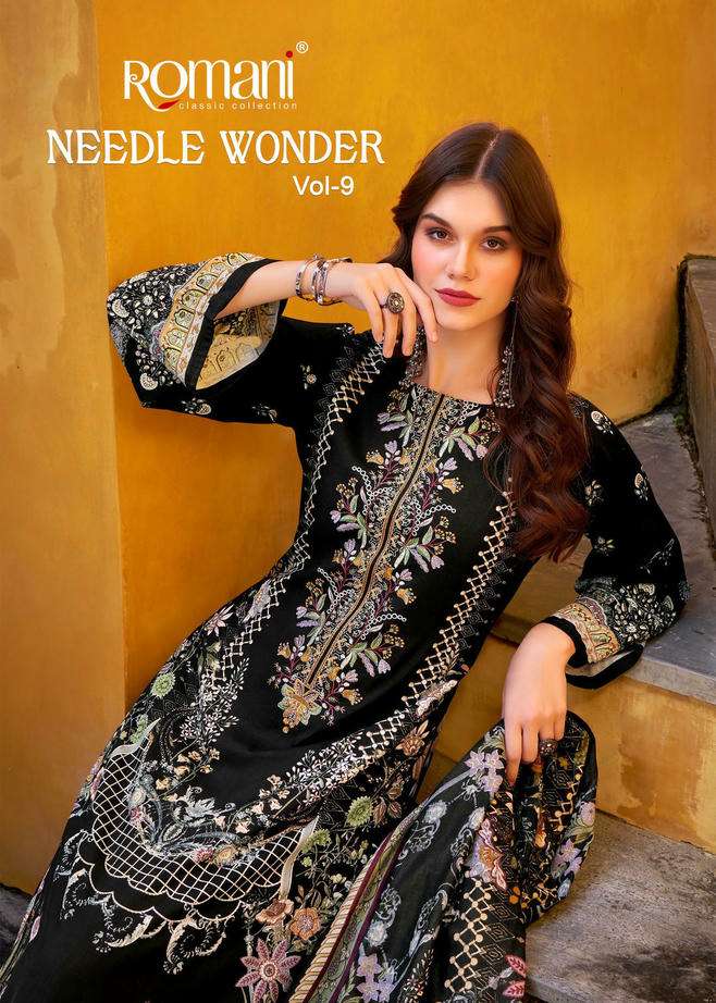 ROMANI NEEDLE WONDER VOL 9 1138-001 TO 1138-008 SERIES COTTON PRINTED PAKISTANI DRESSES-00062