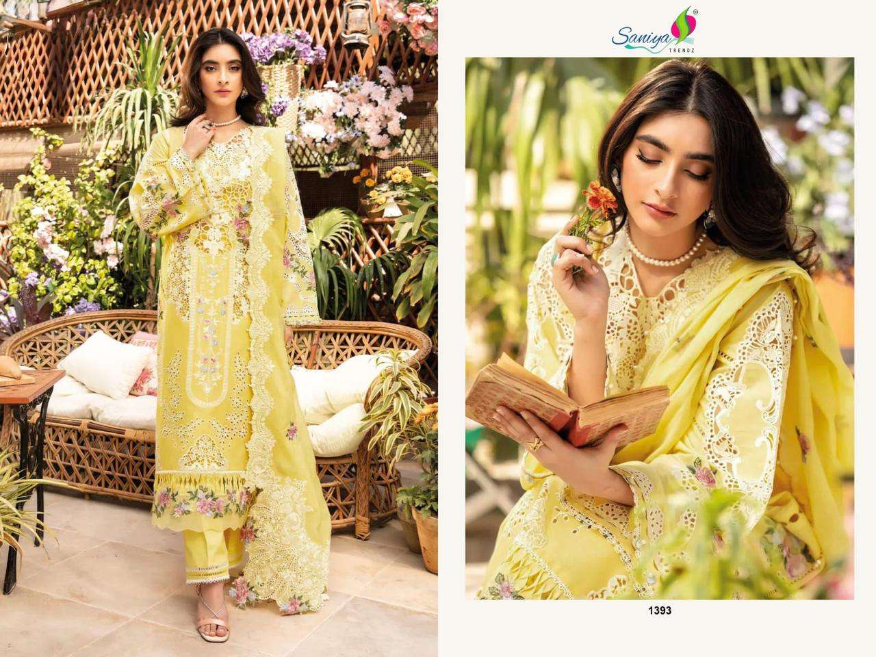 SANIYA TRENDZ ELAF LUXURY VOL-03 PURE COTTON EMBROIDERY DRESSES-00201