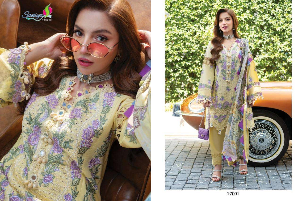 SANIYA TRENDZ OMBRE VOL-27NX PURE COTTON EMBROIDERY PAKISTANI DRESSES-00071