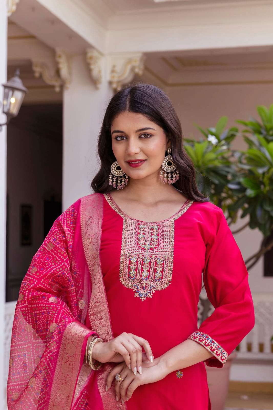 SC37 BY ASLIWHOLESALE VISCOSE CHANDERI EMBROIDERY STITCHED DRESSES-00264