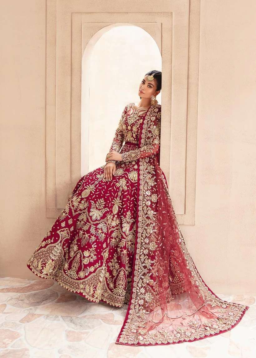 SENHORA KB-1082 COLOUR PURE NET EMBROIDERY PAKISTANI GOWNS-00035