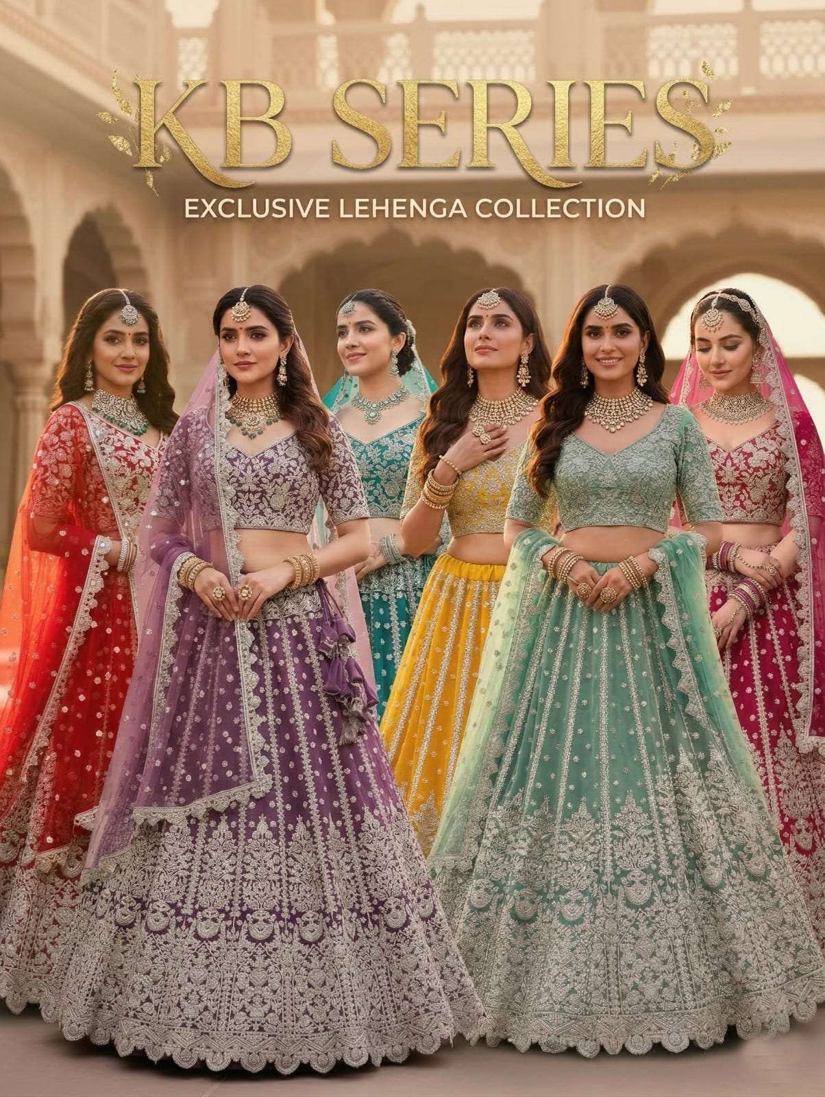 SENHORA KB-1093 COLOUR PURE NET EMBROIDERY LEHENGAS-00035
