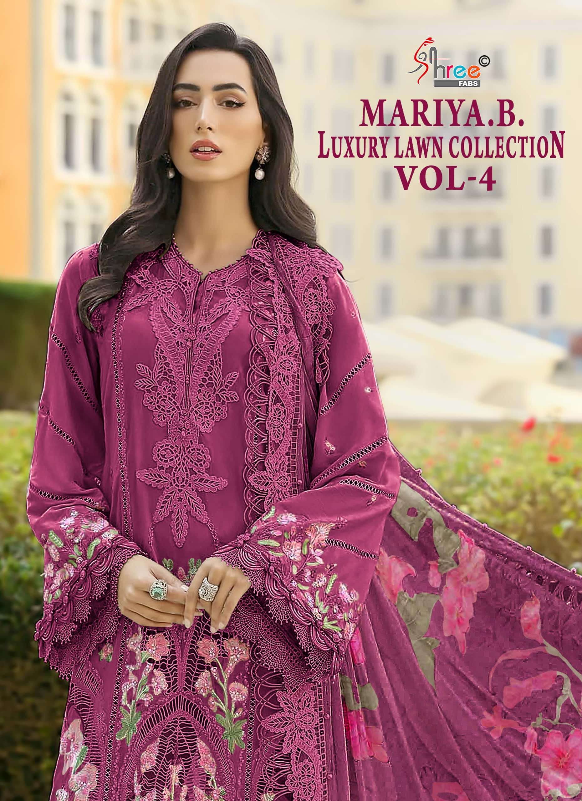 SHREE FAB MARIAB LUXURY LAWN VOL-04 4241 TO 4246 SERIES PURE COTTON EMBROIDERY PAKISTANI DRESSES-002...