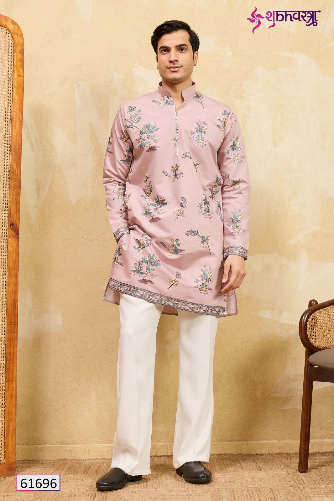 SHUBHKALA RAJPUTANA GRACE 61691 TO 61696 SERIES PURE VISCOSE SILK EMBRODIERY MEN KURTA-00278