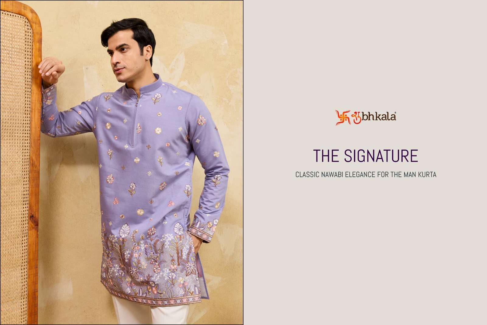 SHUBHKALA THE SIGNATURE 21081 TO 21086 SERIES PURE VISCOSE SILK EMBRODIERY MEN KURTA-00278