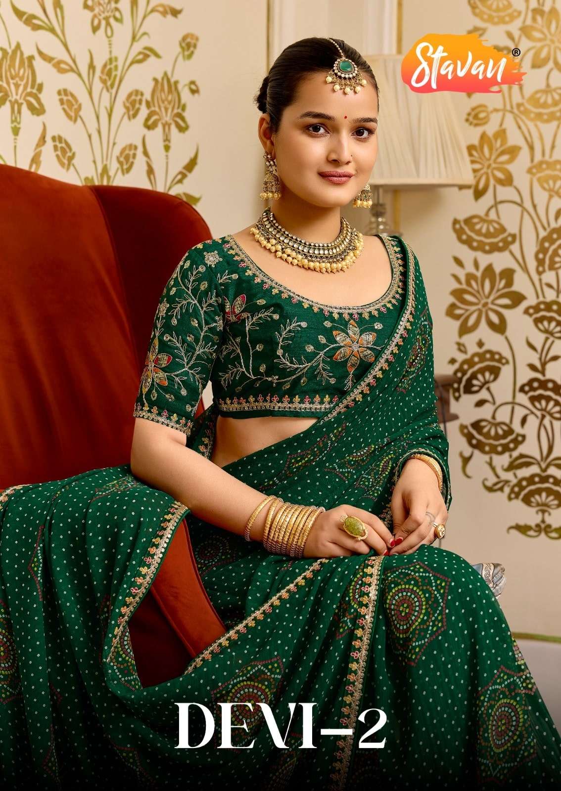 STAVAN DEVI VOL-02 1001 TO 1010 SERIES PURE GEORGETTE SAREES-00137