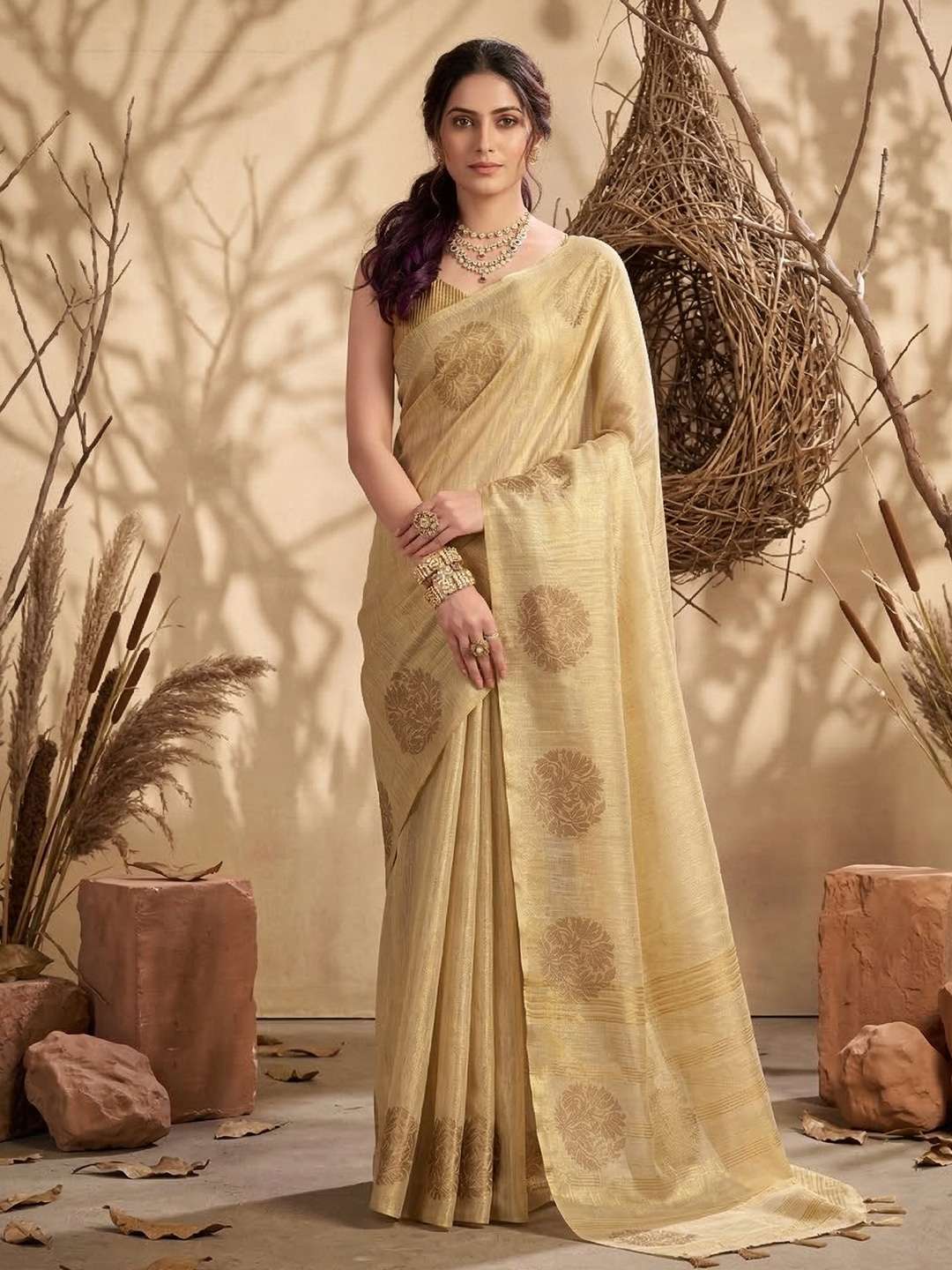SUVARNA BY ASLIWHOLESALE TISSUE SILK PRINTED PREMIUM SAREES-00281