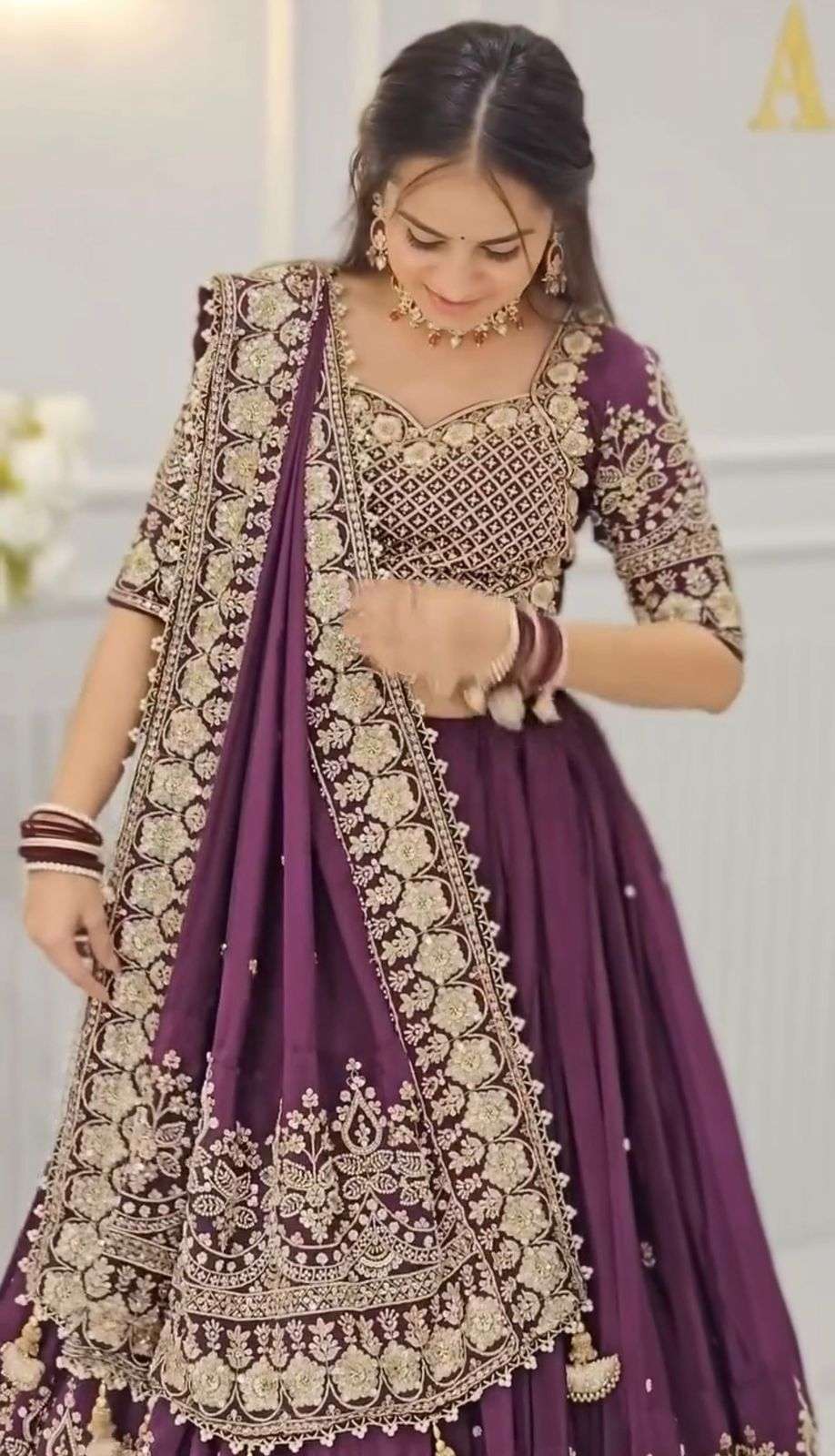 TAPI-319 COLOUR BY ASLIWHOLESALE DESIGNER PURE FAUX GEORGETTE  LEHENGA-00185