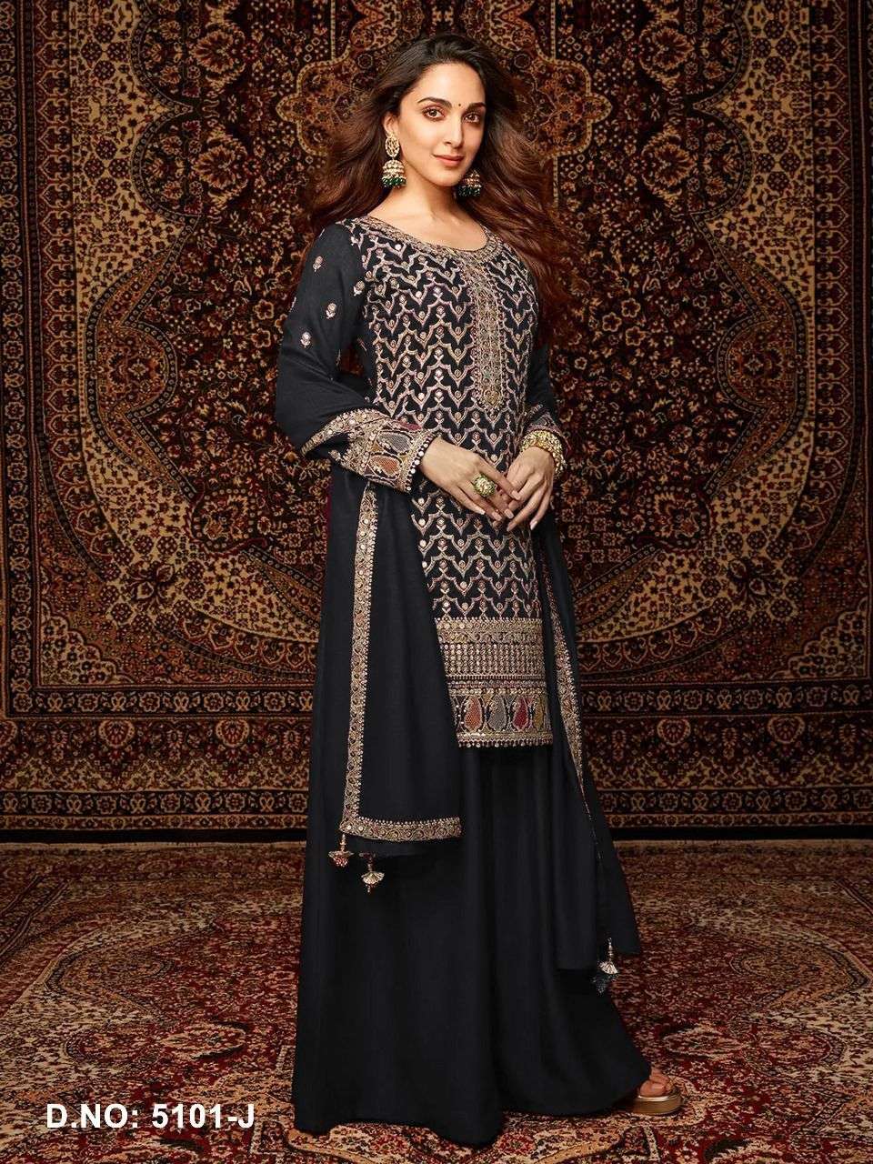 TAWAKKAL 5101 HEAVY EMBROIDERY CHINON PAKISTANI DRESSES - 00319