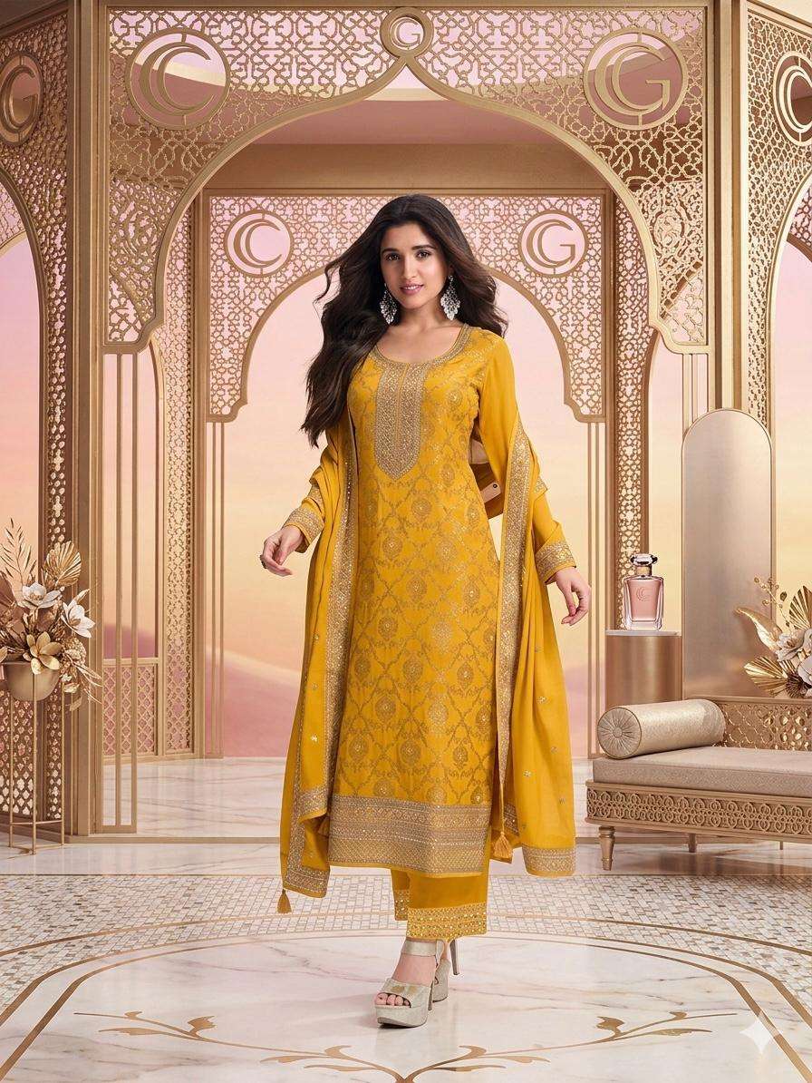 TAWAKKAL JACQUARD COLLECTION PURE VISCOSE EMBROIDERY DRESSES-00319