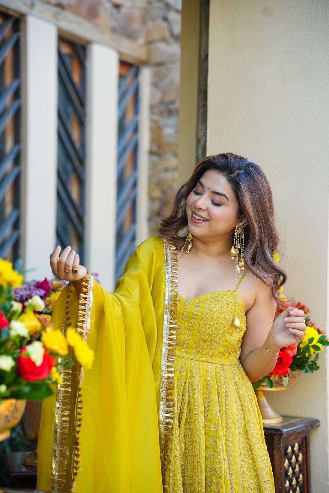 TD-6118 BY ASLIWHOLESALE ORGANZA EMBROIDERY ANARKALI DRESSES SUITS - 00235
