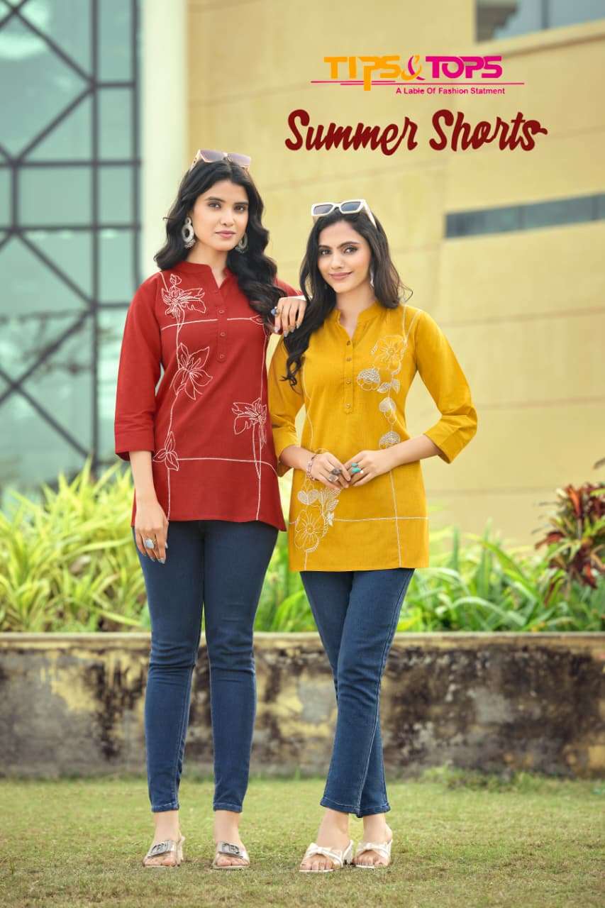 TIPS AND TOPS SUMMER SHORTS 1001 TO 1006 SERIES PURE COTTON TUNICS-00014