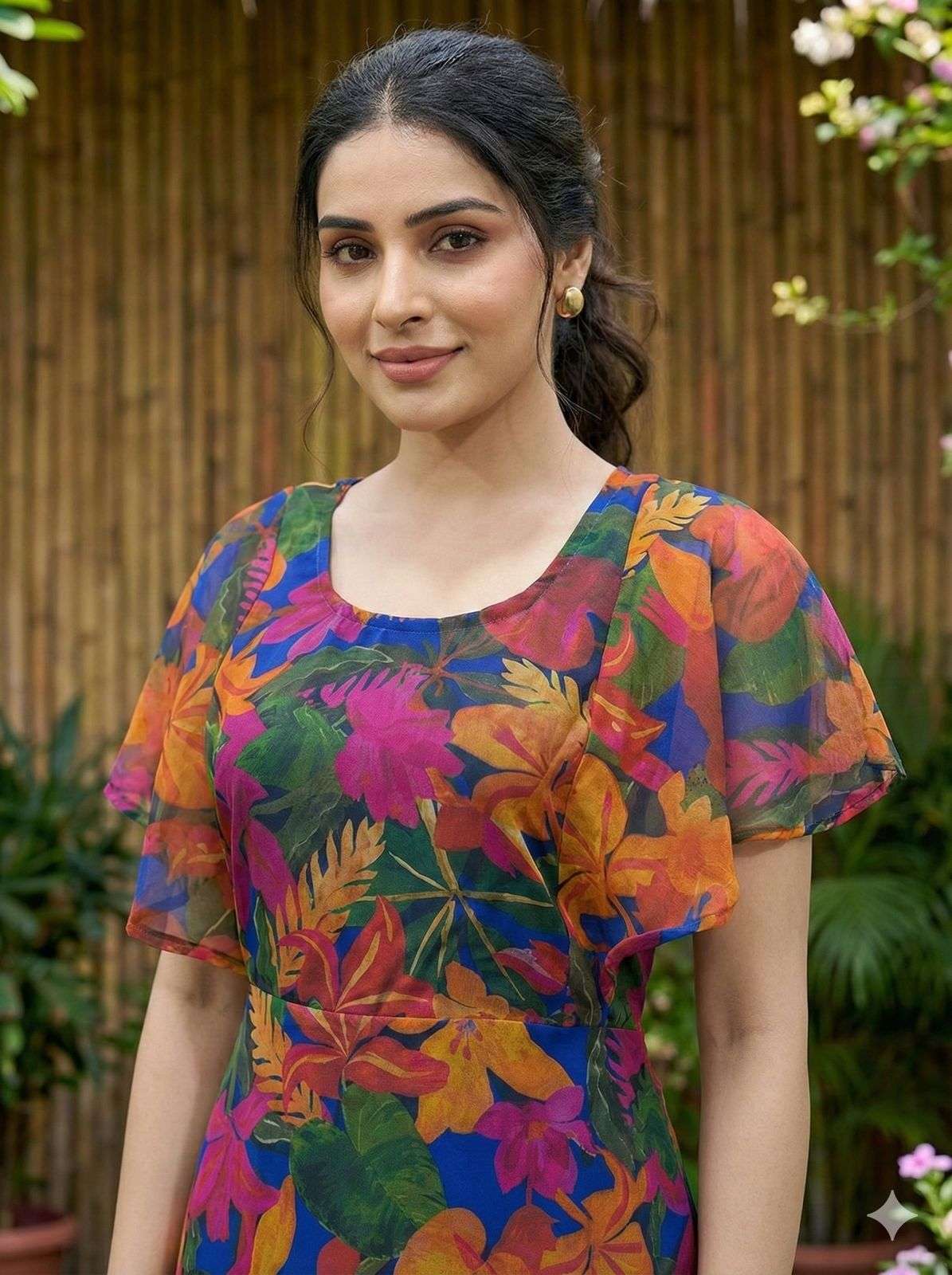 TROPICAL BY ASLIWHOLESALE HEAVY GEORGETTE PRINTED GOWNS - 00095