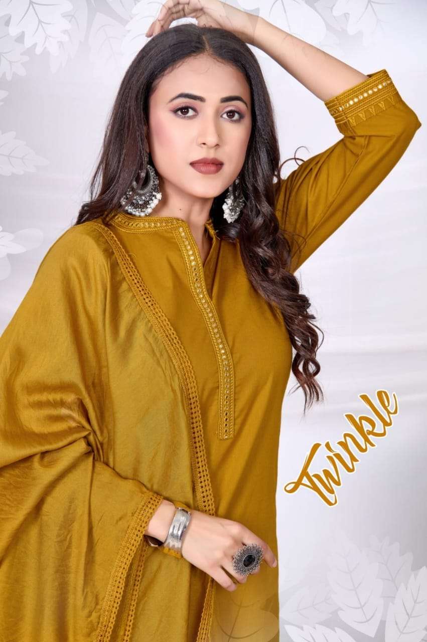 TWINKAL BY ASLIWHOLESALE COTTON STITCHED PUNJABI DRESSES-00320