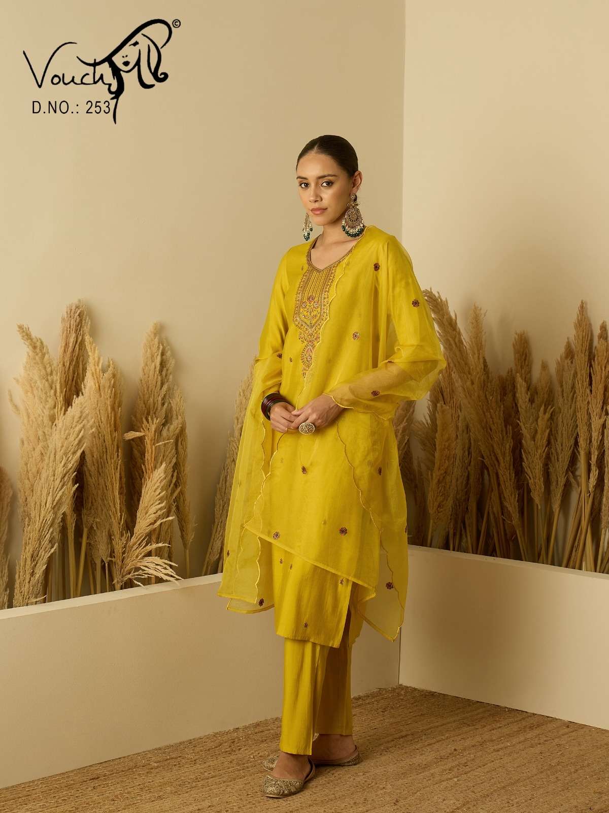 VOUCH FASHION PREMIUM COLLECTION VOL-03 PURE ROMAN SILK EMBRODIERY DRESSES-00028