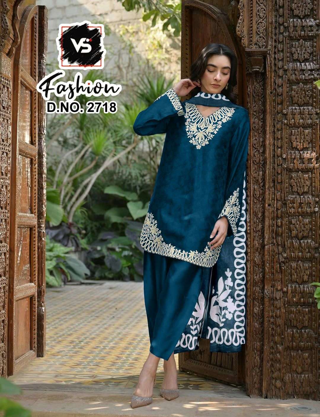VS.FASHION 2718 RAYON EMBROIDERY PAKISTANI DRESSES - 00312