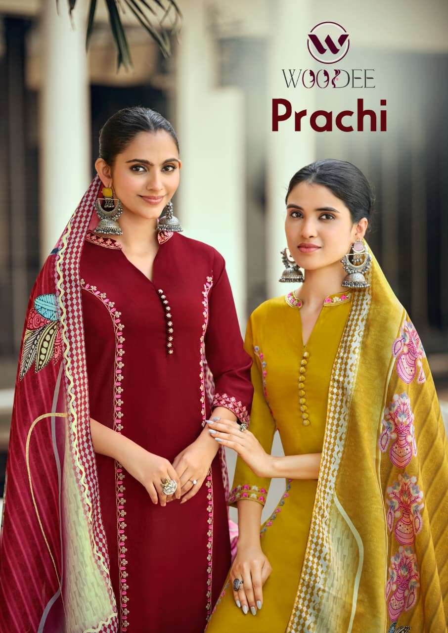 WOODEE PRACHI 1001 TO 1006 SERIES PURE RAYON DRESSES-00014