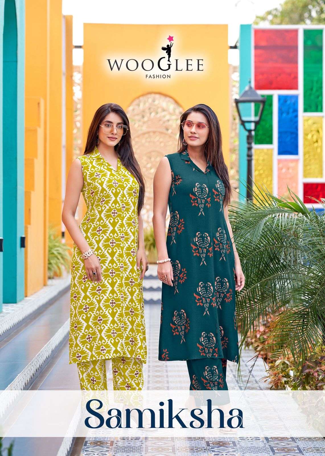 WOOGLEE SAMIKSHA 2001 TO 2006 SERIES PURE RAYON PRINTED CO-ORD SET-00014