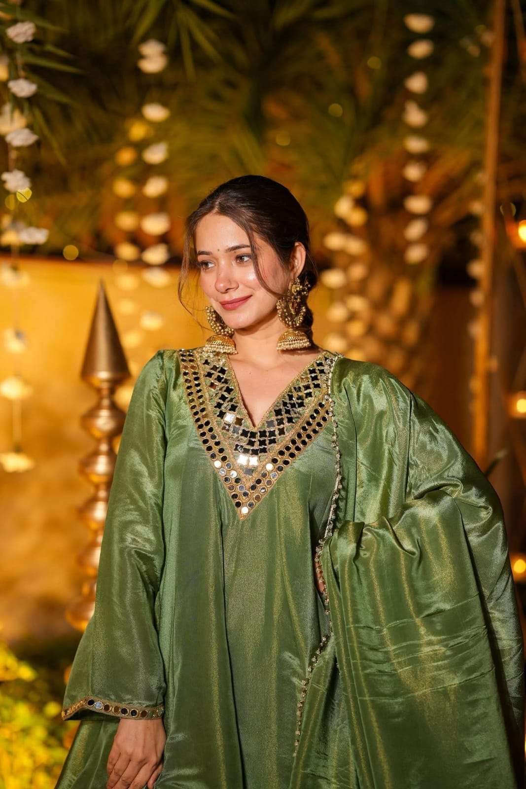 YD-073 BY ASLIWHOLESALE VICHITRA SILK EMBROIDERY WORK DRESSES - 00104