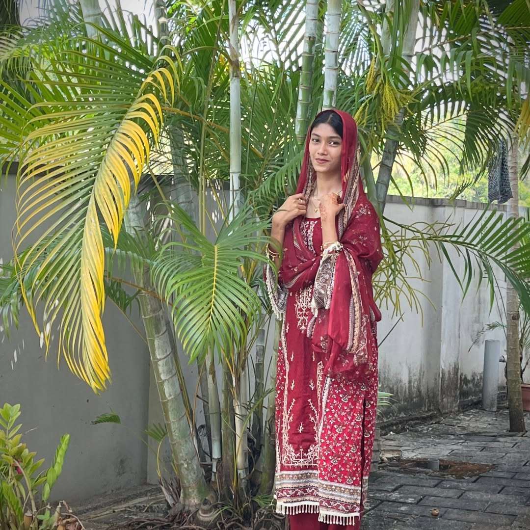 YD- 077 BY ASLIWHOLESALE COTTON PRINTED EMBROIDERY STITCHED DRESSES-00104