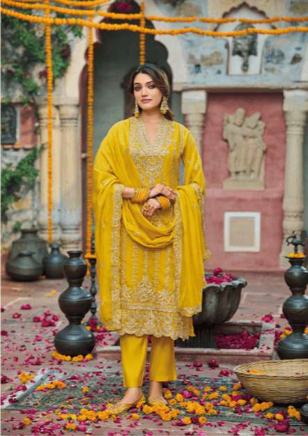ZAVERI AANAYA VOL-5 ORGANZA EMBROIDERY STITCHED PAKISTANI SUIT SET-00289