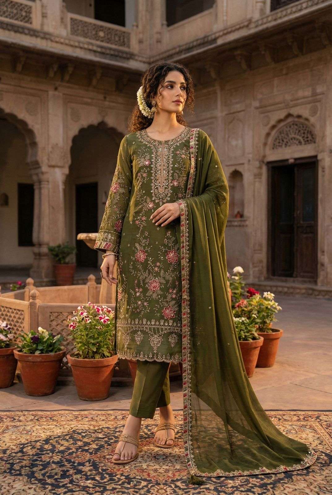 ZAYNAB VOL-02 BY ASLIWHOLESALE DESIGNER PURE CHIFFON EMBROIDERY PAKISTANI DRESSES-00150