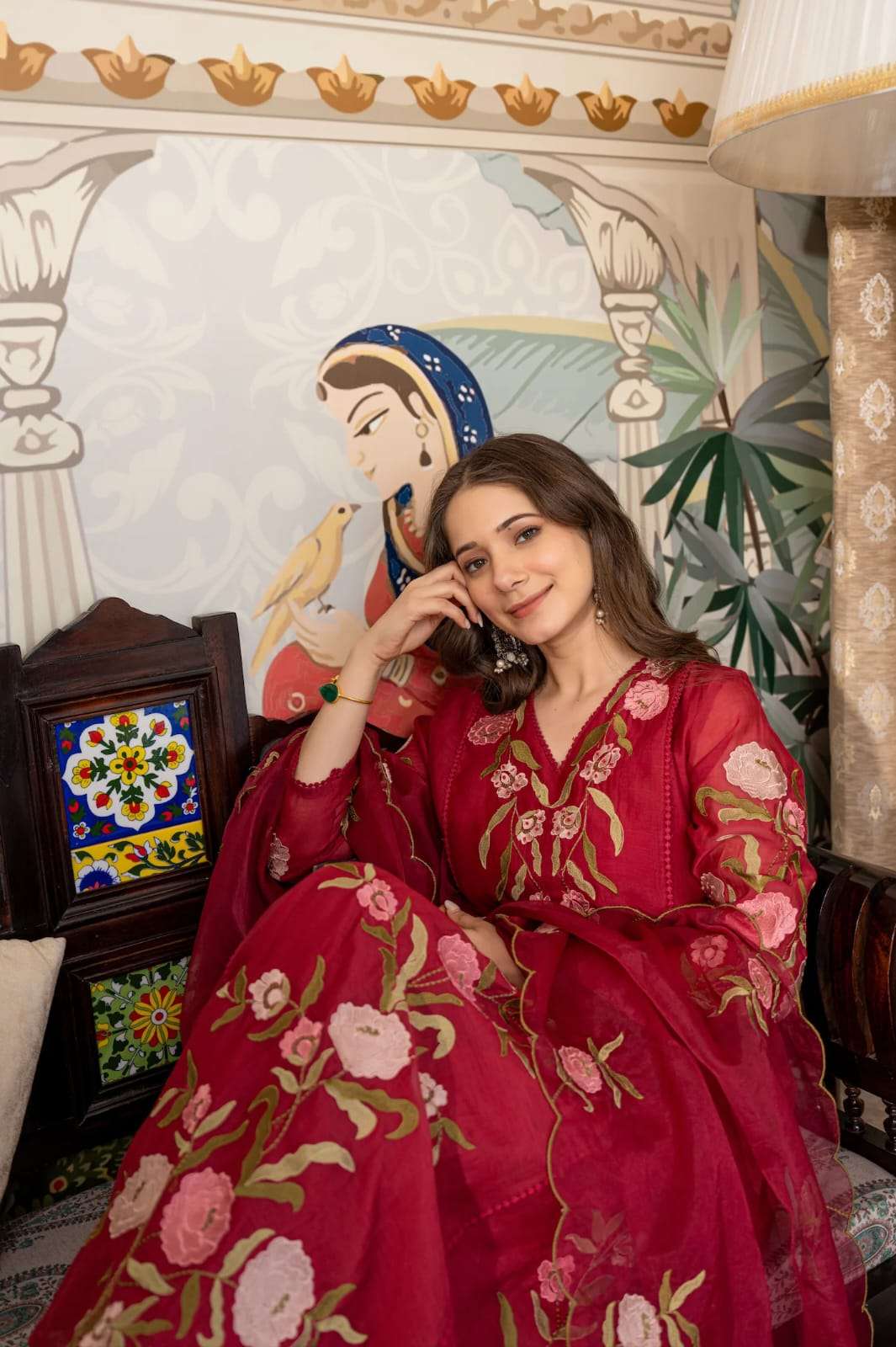 ZILMIL BY ASLIWHOLESALE VISCOSE CHANDERI WITH SEQUENCE EMBROIDERY WORK DRESSES - 00264