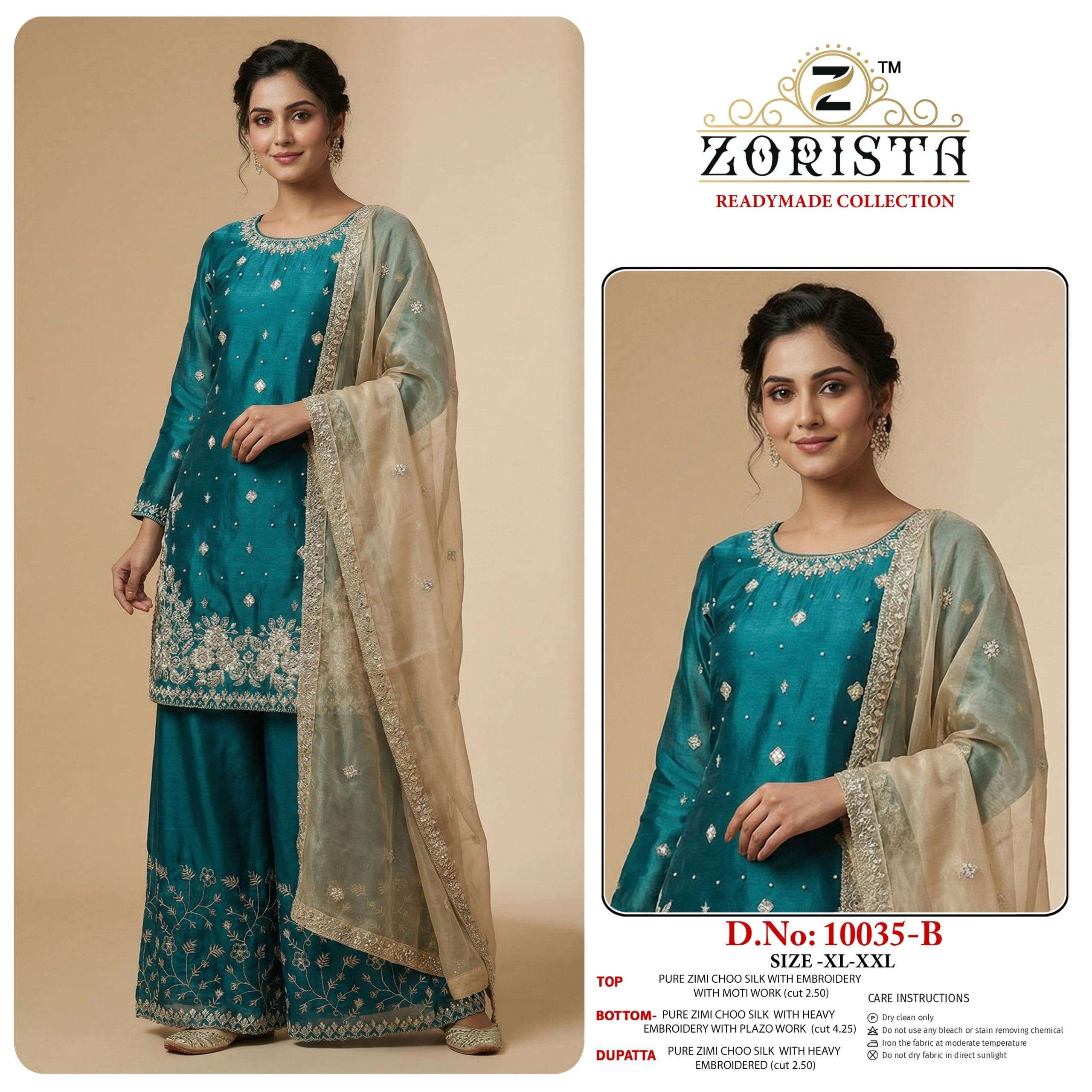 ZORISTA 10035 A TO F SERIES FANCY EMBROIDERY PREMIUM PAKISTANI SUITS-00201